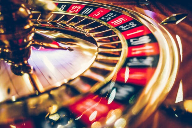 Live game show studio with professional dealer and multi-camera setup
